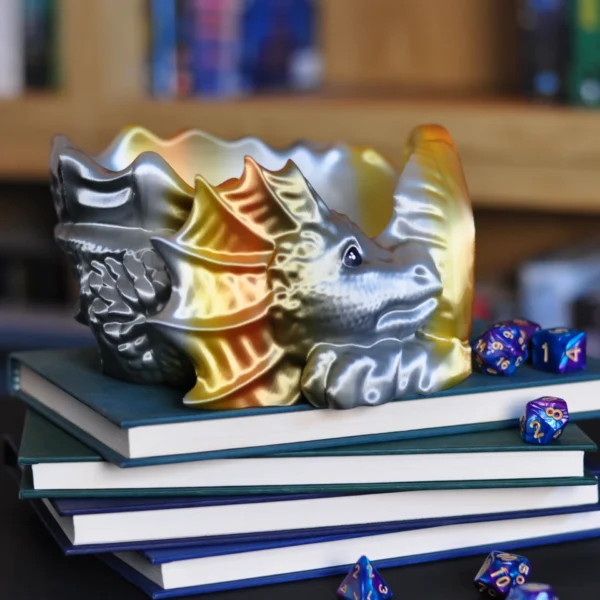 Yarn bowl metal rainbow sidep