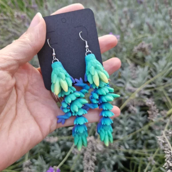 Rainbow Gemstone Dragon Earrings