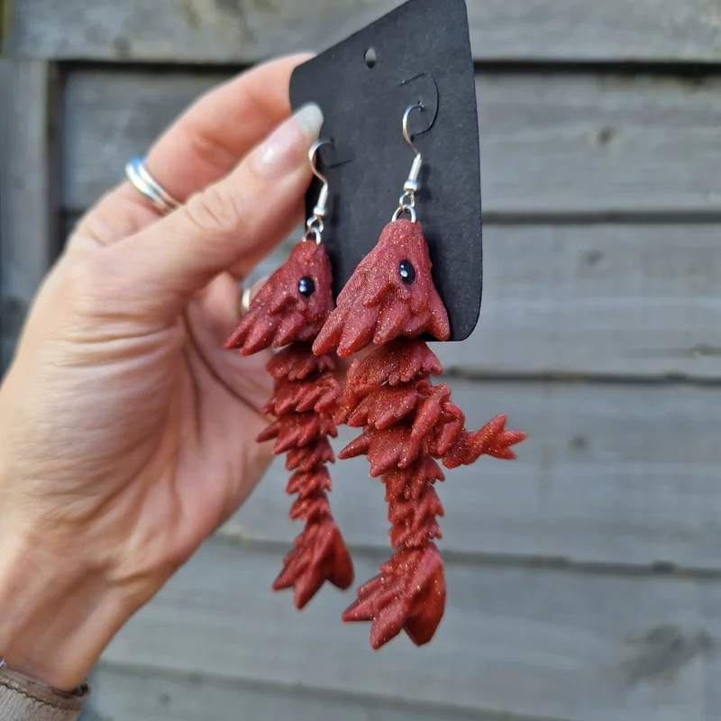 Featured image for “Gemstone Dragon Earrings”